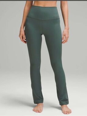 #117 Lululemon Align Ribbed Mini-Flared Pants Dark Forest Size 4 Extra Short